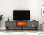 Hanah Home Vania Fireplace - Antracita, Oro